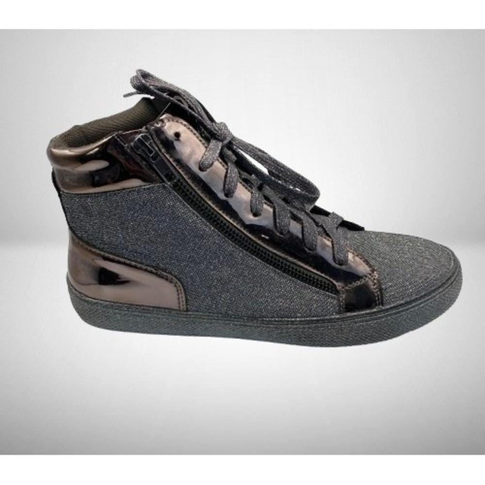 NEW Lauren Lorraine Women's Skippy High Top Sneaker Pewter Size 9